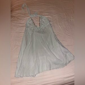 NWOT women’s MORA Anthropologie seashell babydoll halter top. Size small